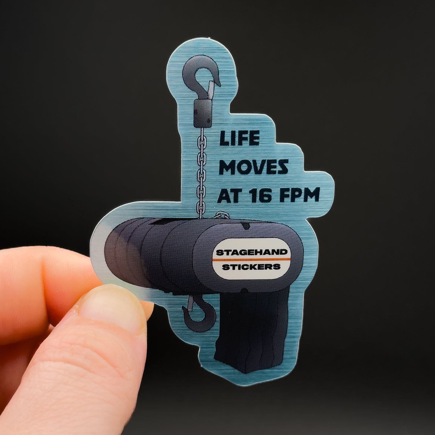 Life Moves at 16 FPM Sticker