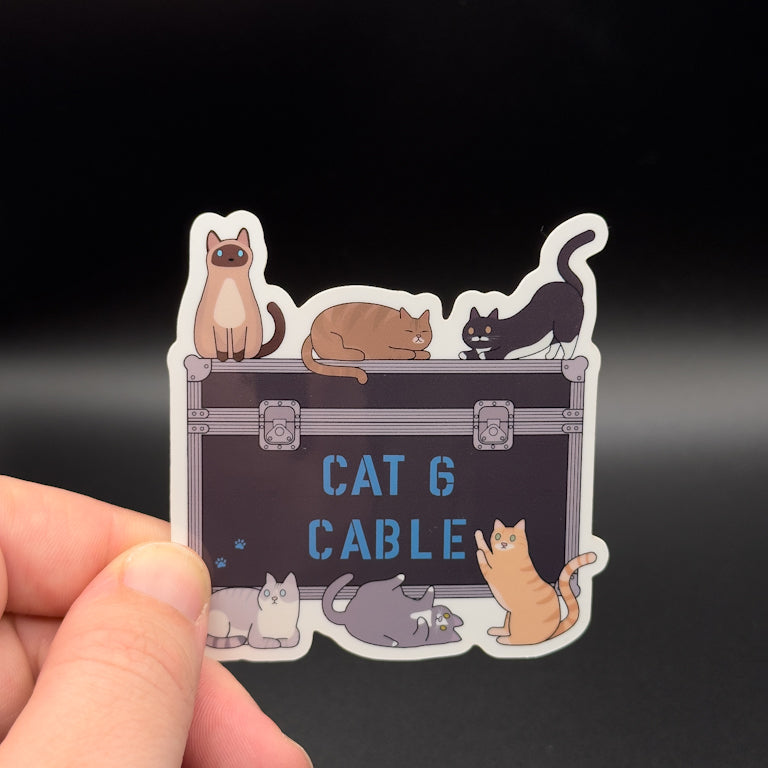 CAT6 Cable Crate Sticker