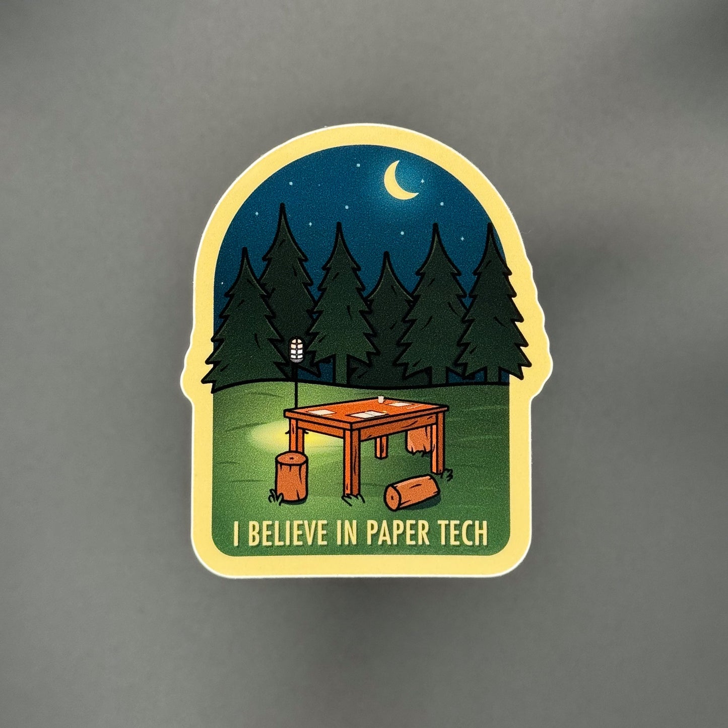 I Believe in Paper Tech Sticker