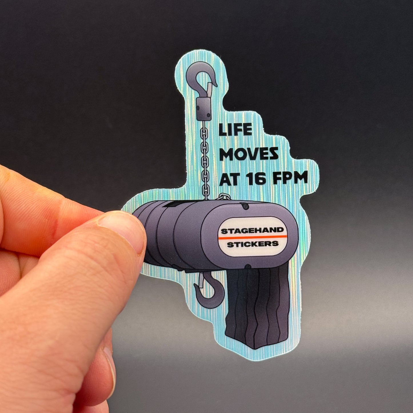 Life Moves at 16 FPM Sticker