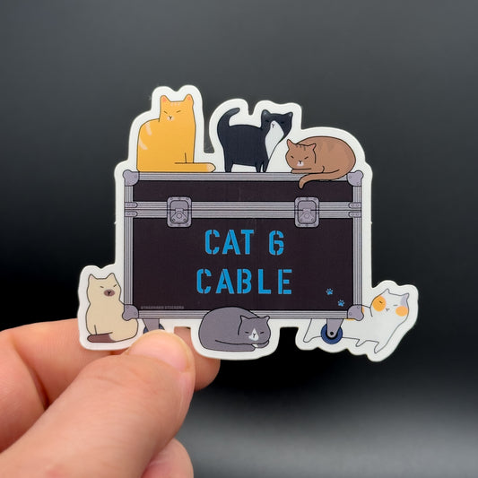CAT6 Cable Crate Sticker