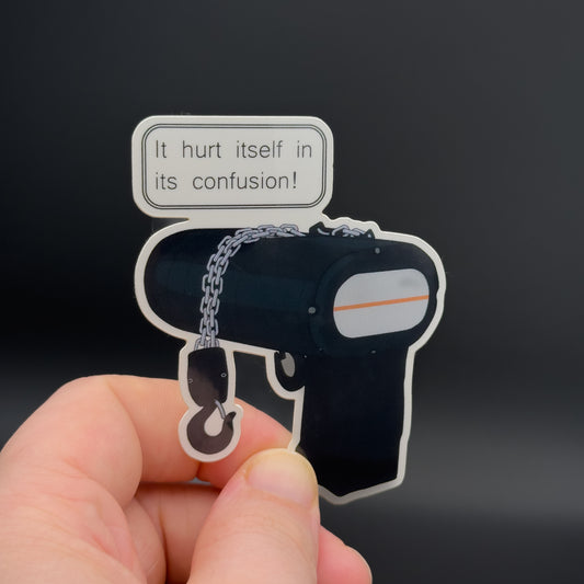 Confused 2-Ton Motor Sticker