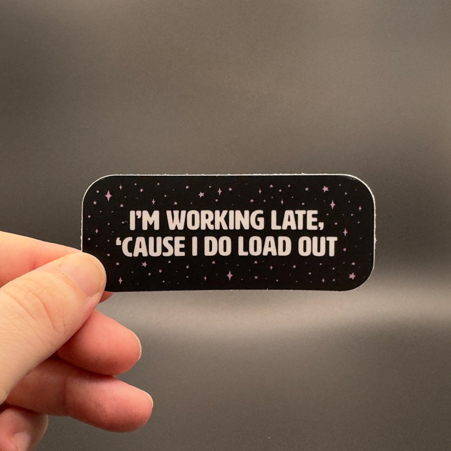 Working Late (Glow-in-the-Dark) Sticker