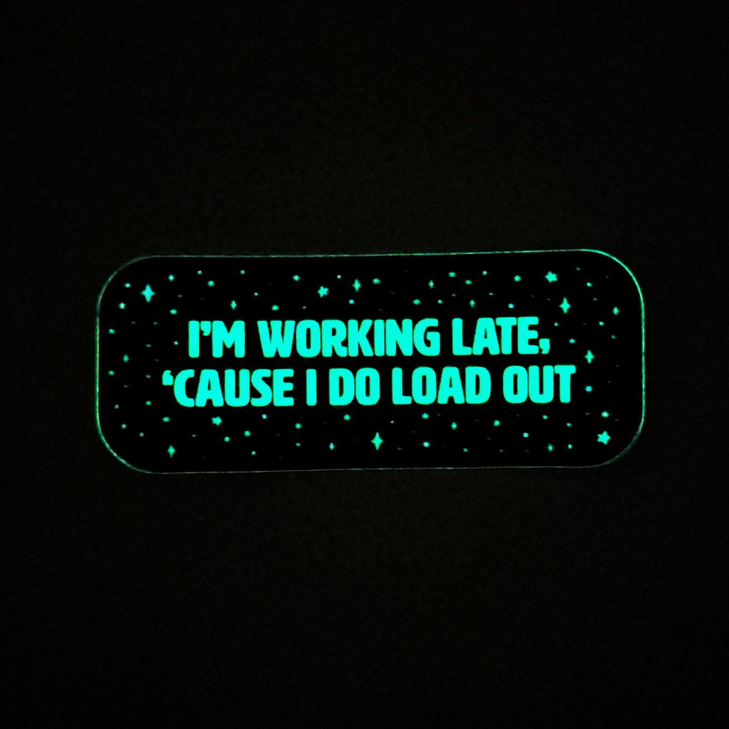 Working Late (Glow-in-the-Dark) Sticker