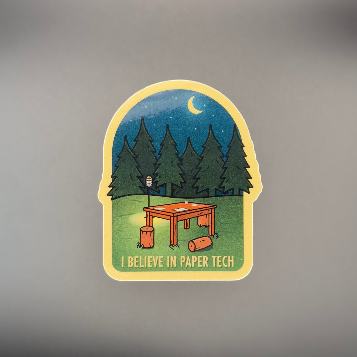 I Believe in Paper Tech Sticker
