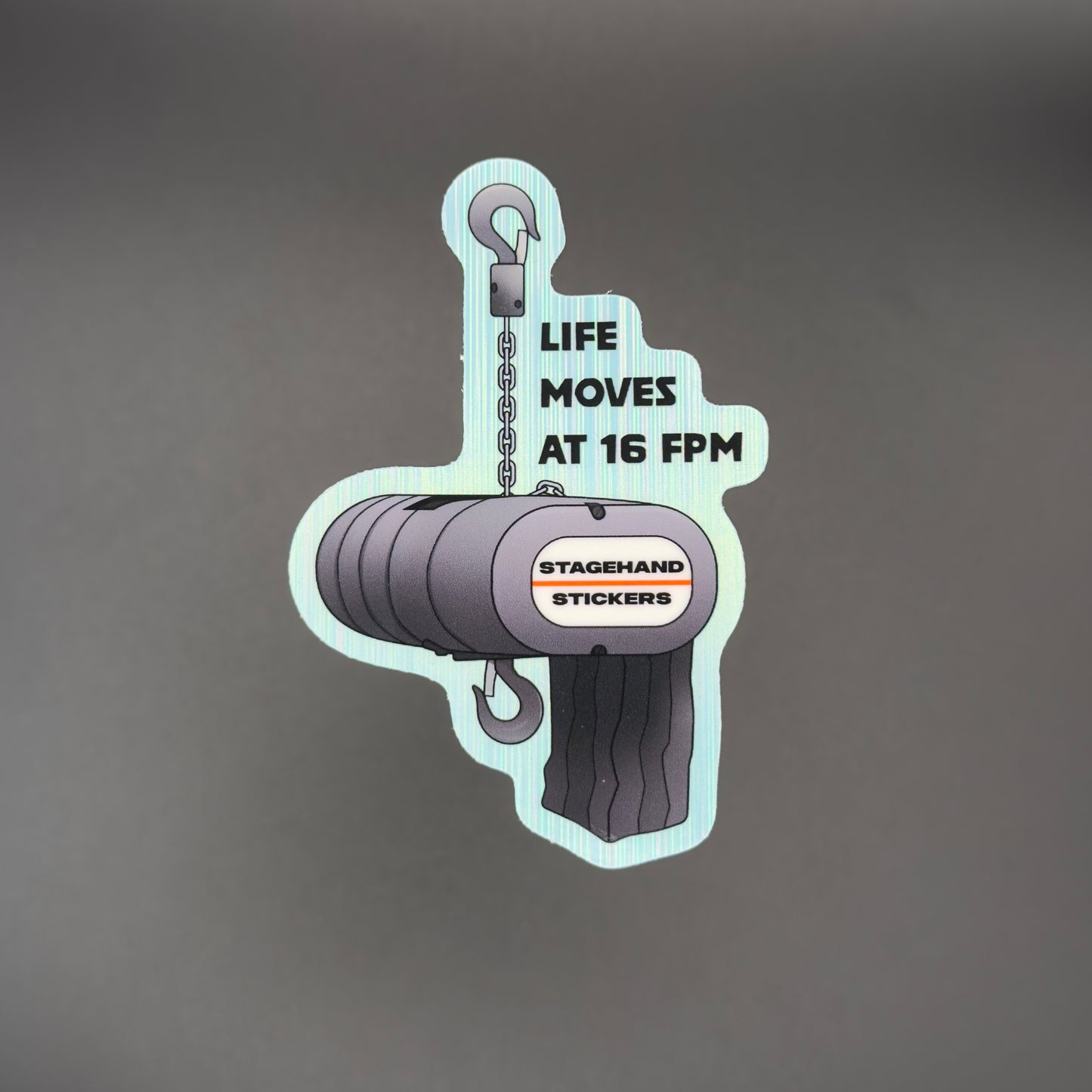 Life Moves at 16 FPM Sticker