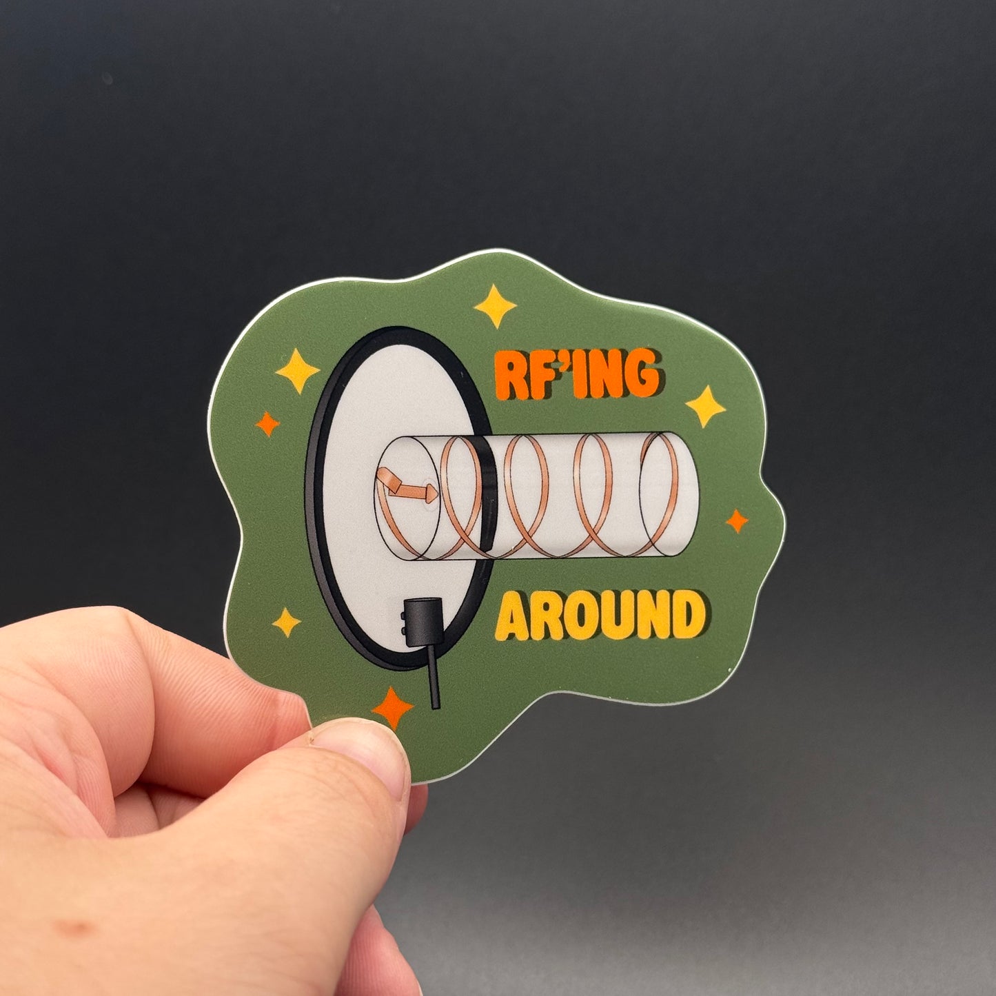 RF'ing Around Helical Sticker