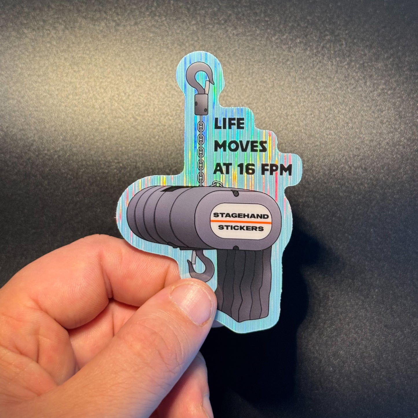 Life Moves at 16 FPM Sticker