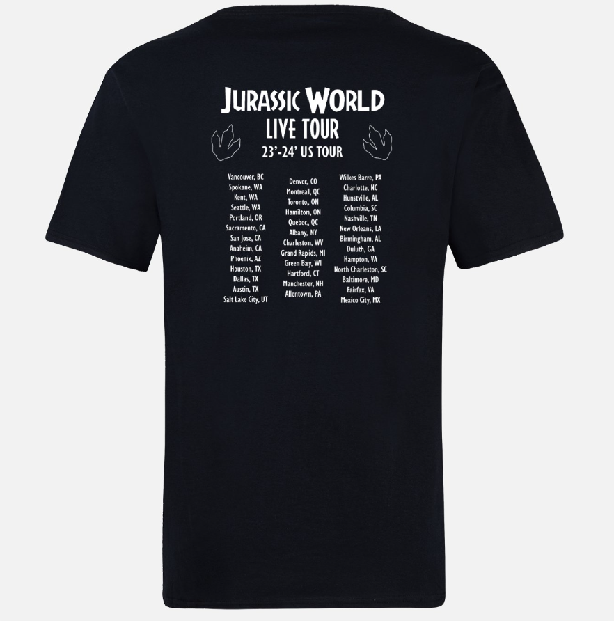 JWLT Logo Shirt with Cities on Back