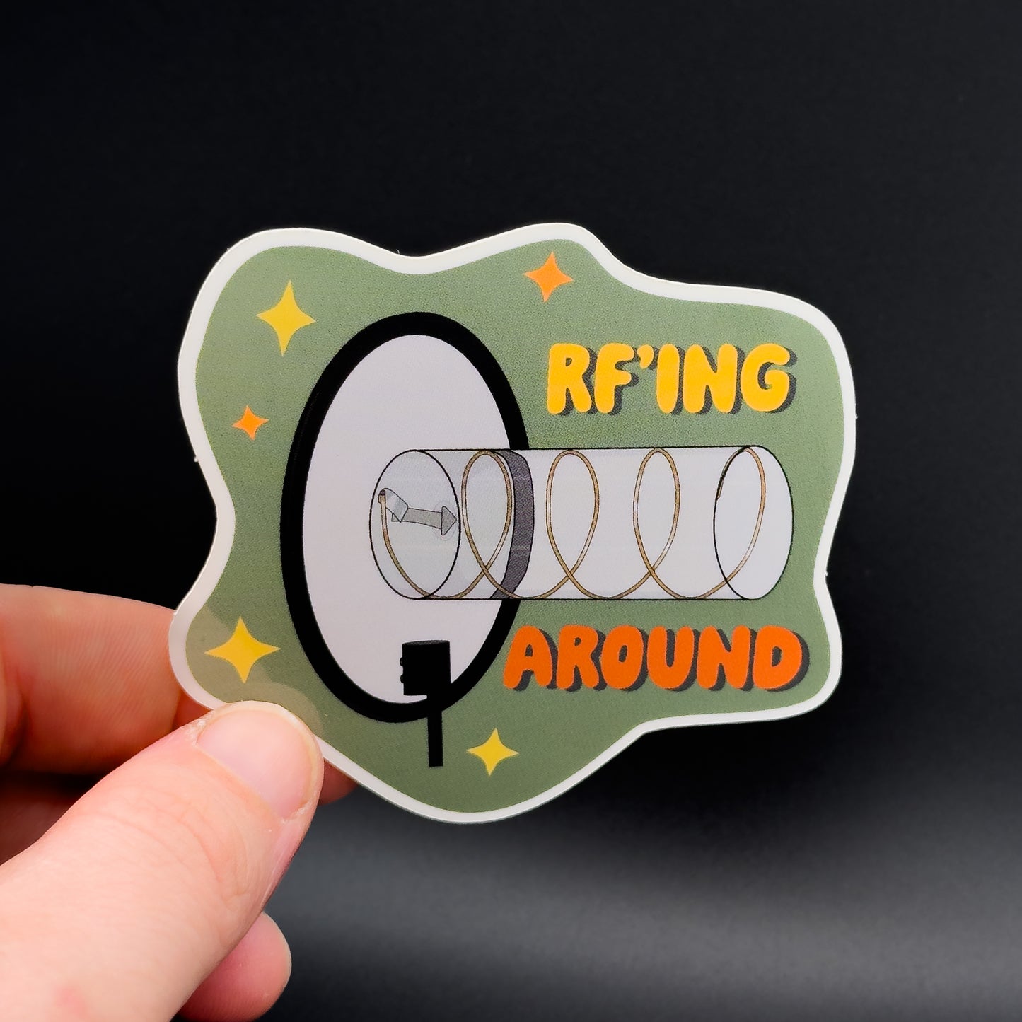 RF'ing Around Helical Sticker